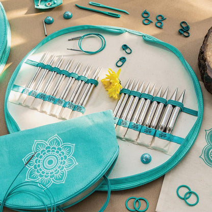 KnitPro The Mindful Collection Gratitude Interchangeable Needles Set 5" (13cm) | 12 US Sizes (2.5-17) with Accessories