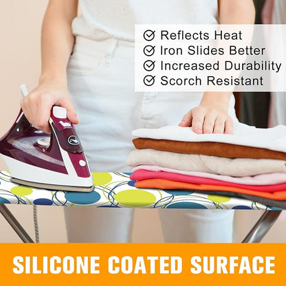 Ironing Board Cover and Pad, Standard Size 12" x 42" Iron Board Replacement