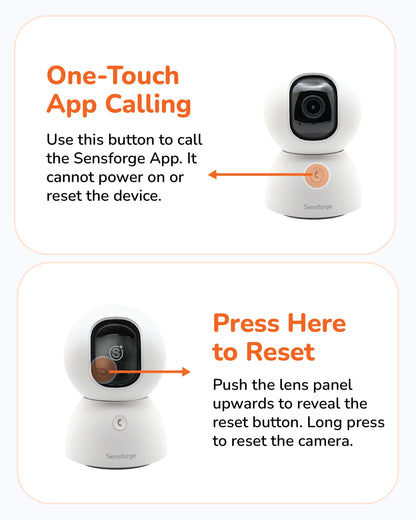 SensForge 2.5K Pan-Tilt Security Camera, 360° Dual-Band WiFi Camera for Home, Free AI Human & Pet Detection, 2-Day Cloud + 64GB SD Storage, Two-Way Talk, Optional AI + Storage Upgrade (1, White)