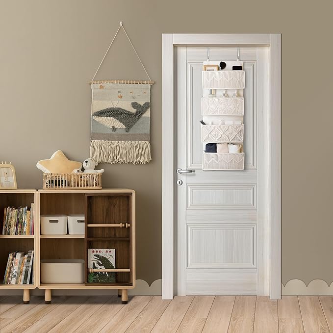Over the Door Organizer Macrame Boho Nursery Storage