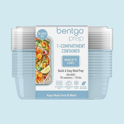 Bentgo Prep - 20-Piece 1-Compartment Reusable Meal Prep Containers