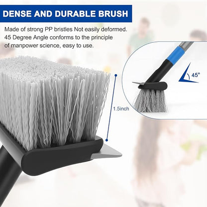 KeFanta Deck Brush with Long Handle, 2 in 1 Floor Scrub Brush