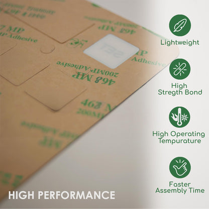 WEUPE Adhesive Transfer Tape, Double Sided Transfer Sheet, 468MP, 12inch x 12inch (5-Pack)