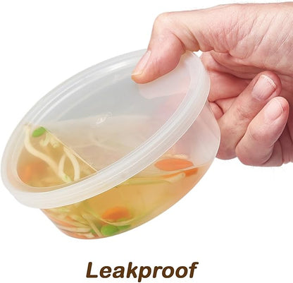DuraHome - Deli Containers - 40 Pack Plastic Microwavable Clear Food Storage