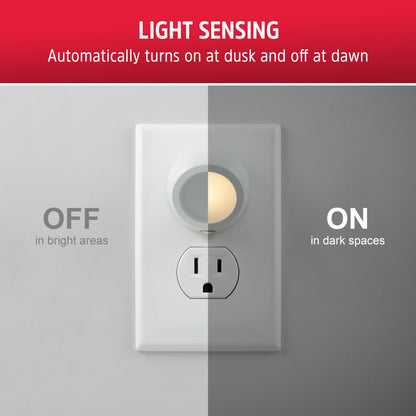 Energizer LED Rotating Night Lights Plug Into Wall Dusk to Dawn Sensor Home Decor Apartment Essentials Ambient Lighting Nightlight 40293 2 Pack