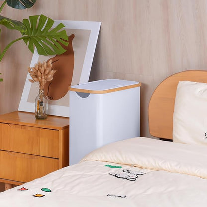 Slim Laundry Basket with Wheels, Narrow Hampers