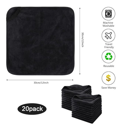 SINLAND Microfiber Facial Cloths Fast Drying Washcloth 12inch x 12inch