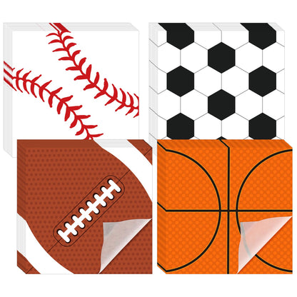 Whaline 240 Sheets Sport Wax Paper Deli Paper, 12x12 In, 4 Designs: Basketball, Football, Soccer, Baseball
