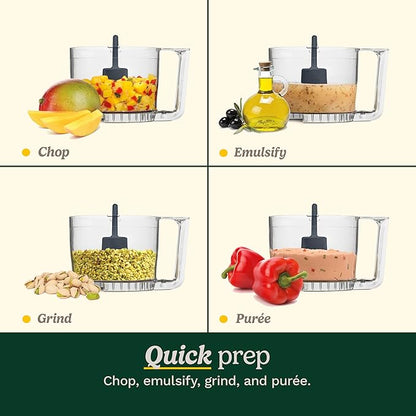 Cuisinart Mini-Prep Plus Food Processor, 24-Ounce Mini Food Processor to Chop Herbs, Vegetables, and Hard Cheese, 24-Ounce Work Bowl, Reversible Stainless Steel Blade, DLC-2ABC, Brushed Chrome/Nickel