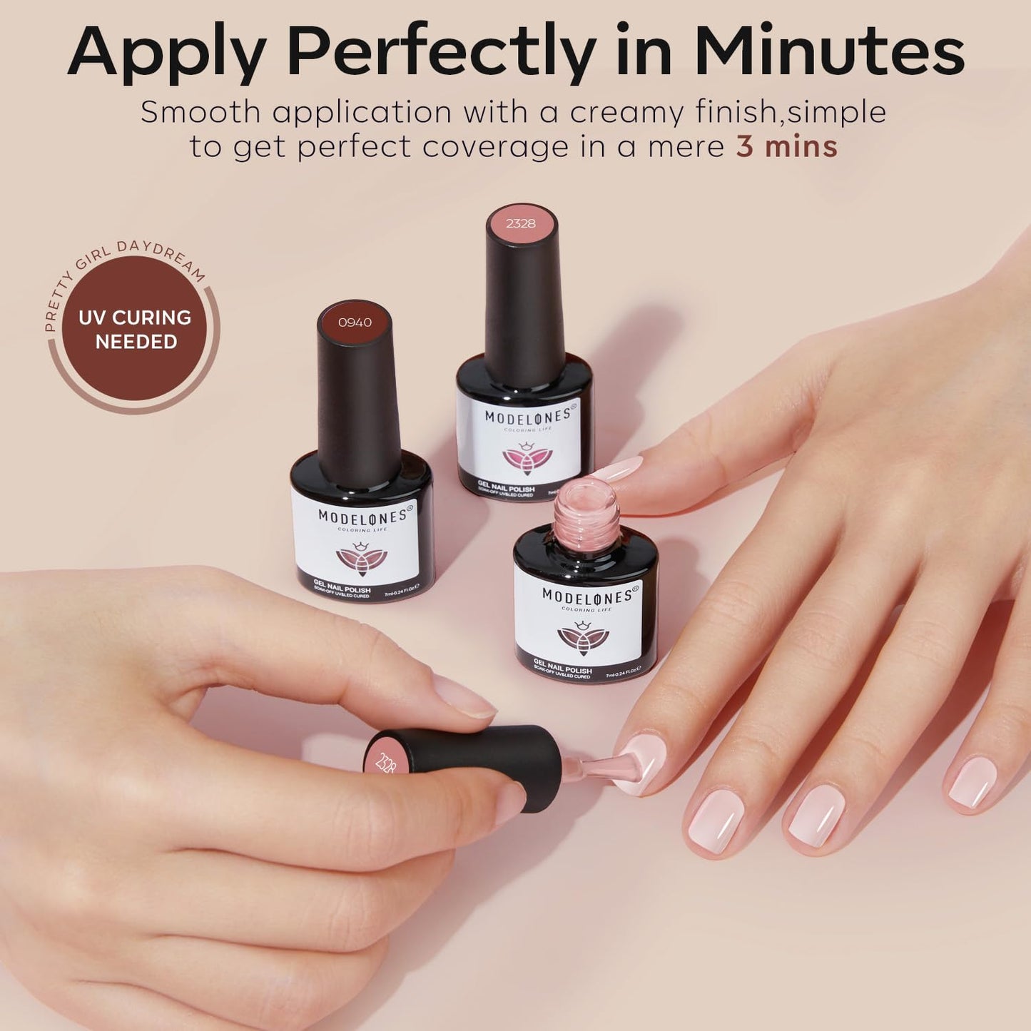 modelones Gel Nail Polish Set 2 Pcs 15ml French Manicure Kit White Nude Pink Jelly Sheer Gel Polish Soak Off UV LED Classic French Tip Gel Polish Natural Nail Art DIY Gift for Women