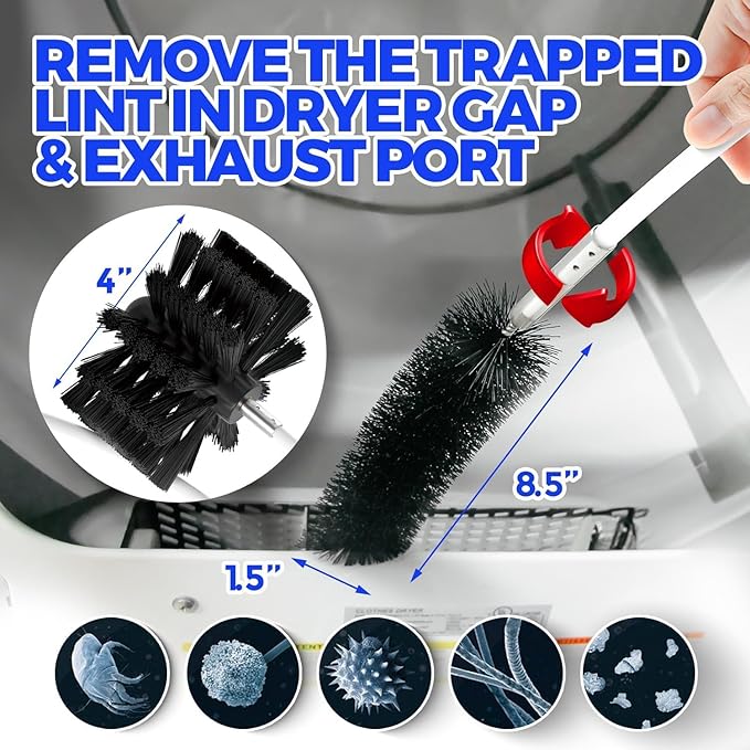 Holikme 25 Feet Dryer Vent Cleaner Kit, Flexible Lint Brush