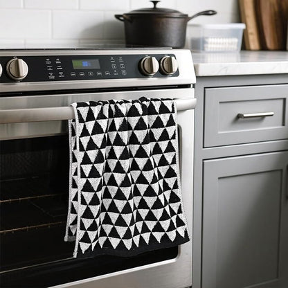 Black and White Hand Towels, 4 Pack Cotton Soft Face Towel 13x29 Inches