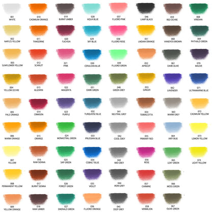 Artecho 72pcs Soft Pastels, 70 Colors Including 4 Fluorescent Colors, Extra Free Black & White, Square Chalk for Drawing, Blending, Layering, Shading, Pastels Art Supplies