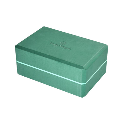 Hugger Mugger 4 in. Foam Yoga Block - Strong and Stable, Beveled Edges for Comfort, Most Favored Block Size, Helps with Alignment and Support in Many Poses