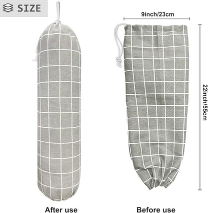 SYIPO Plastic Bag Holder, Wall Mount Organizer, Shopping Bags Carrier, Washable