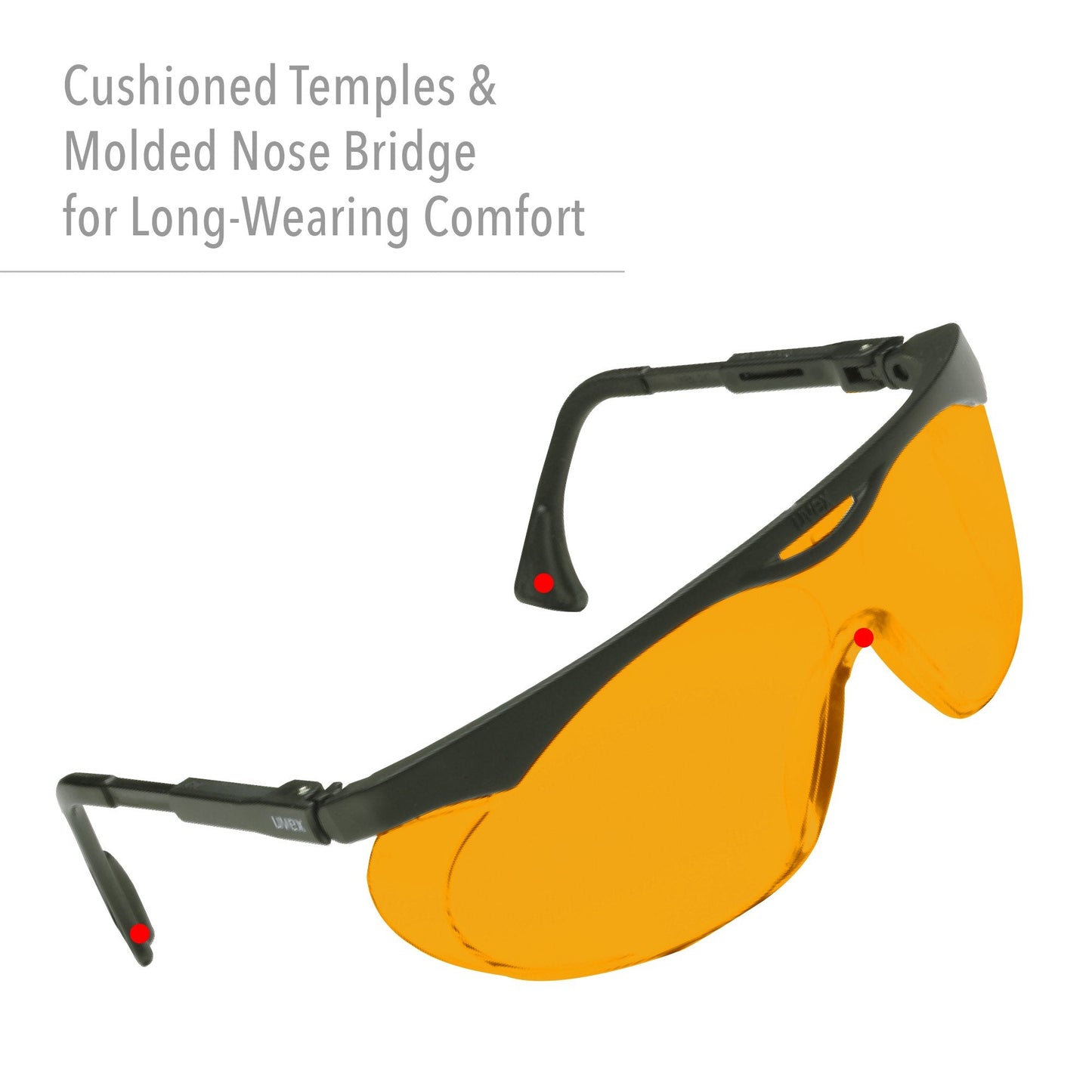 Honeywell Uvex Ademco Skyper Blue Light Blocking Computer Glasses with SCT-Orange Lens (S1933X)