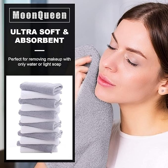 MOONQUEEN 30 Pack Microfiber Face Towel