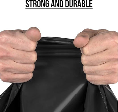 Aluf Plastics 33 Gallon 1 MIL Black Drawstring Tall Kitchen Garbage Bags