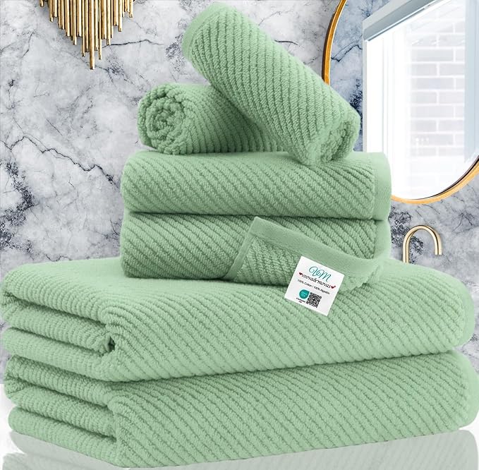 VOOVA & MOVAS Green Towels for Bathroom