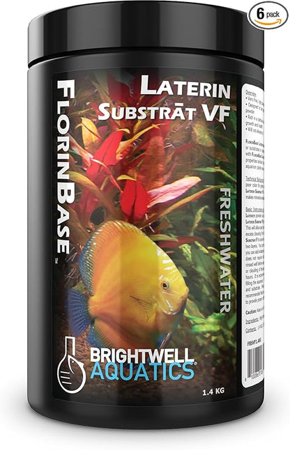 Brightwell Aquatics FlorinBase Laterin Substrat VF - Very Fine Granular High Porosity Clay Base Substrate for Planted and Freshwater Shrimp Aquaria, 1.4 Kg