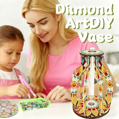 Diamond Art Kits for Adults,5D DIY Vase Flowers Spring Painting Kit Full Drill Gem Art with Painting Kits Creative Diamond Dots for Weddings Living Room Home Decor Coffee Desktop Female Gifts,Purple
