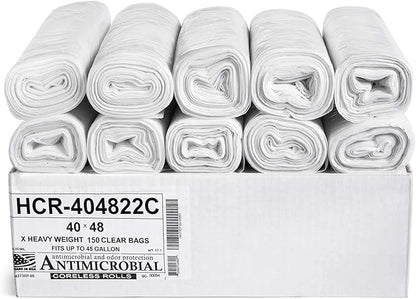 Aluf Plastics High Density Trash Bags, 45 Gallon, 22 Micron,