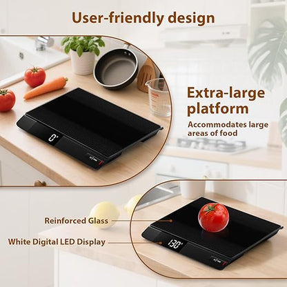 UNIWEIGH Digital Postal Scale with Backlit LCD, 15kg Grams/Oz/Lb/ML, Tare Function, Auto-Off, Large Platform for Mailing, Cooking, and Small Packages