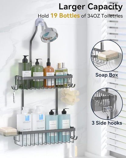YASONIC Shower Caddy Hanging, Never Rust Shower Organizer Hanging, Aluminum