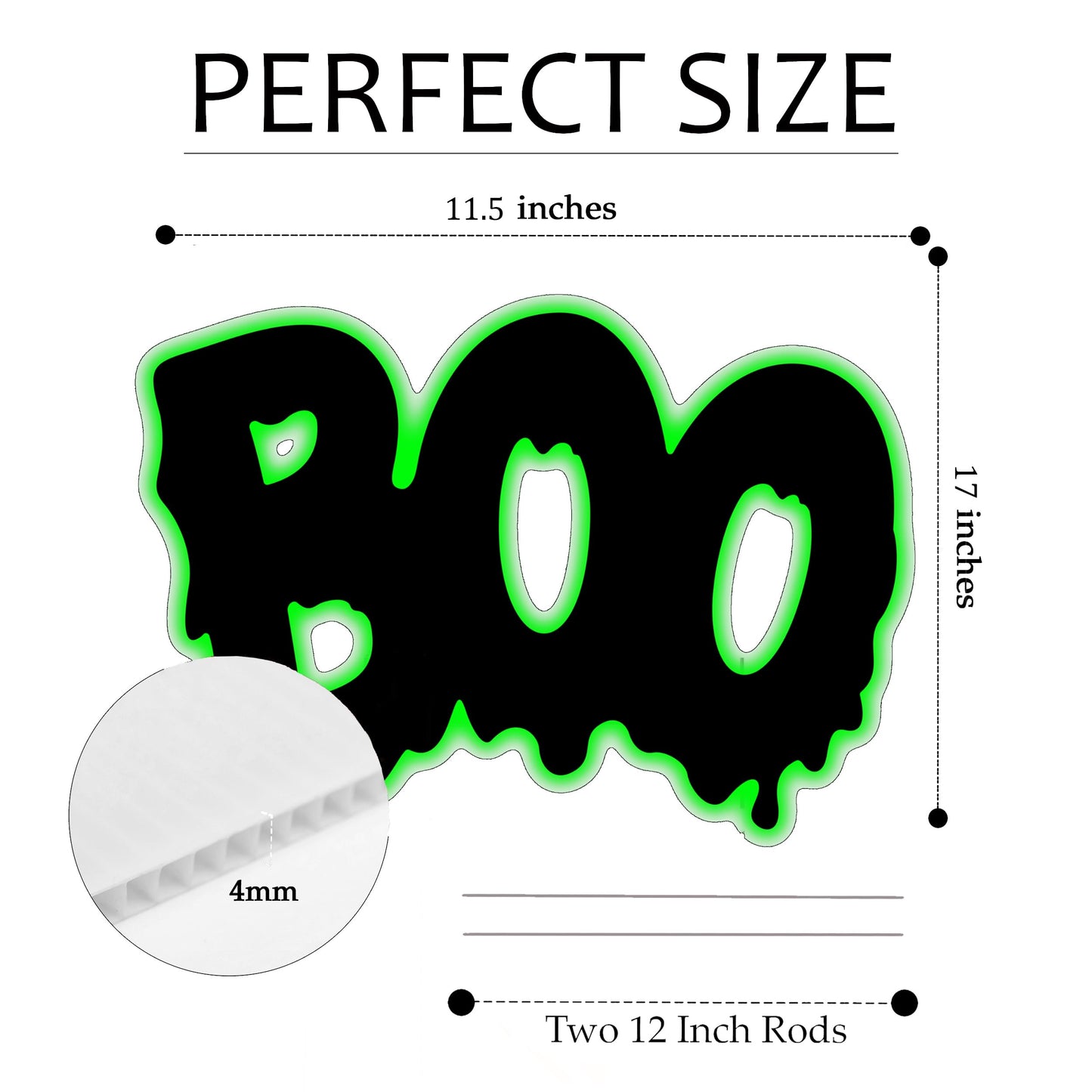 Boo Happy Halloween Ghost Yard Sign Home Outdoor Lawn Decoration With Stakes Scary Spooky Decor 17x12 Inch