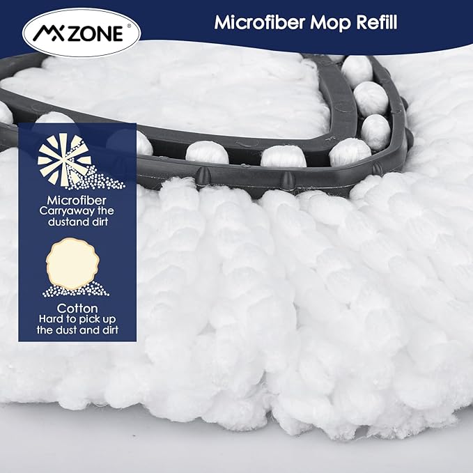 Microfiber Mop Head Refill for Ocedar Spin EasyWring Mop Replacement Head