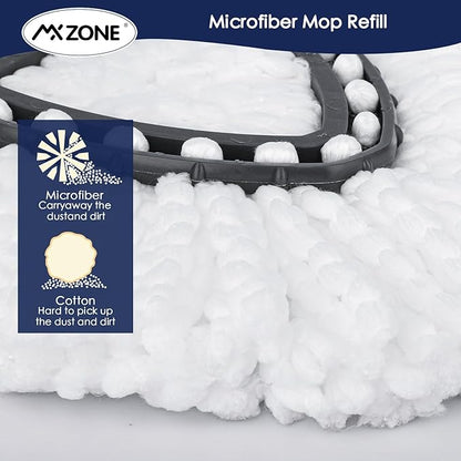 Microfiber Mop Head Refill for Ocedar Spin EasyWring Mop Replacement Head