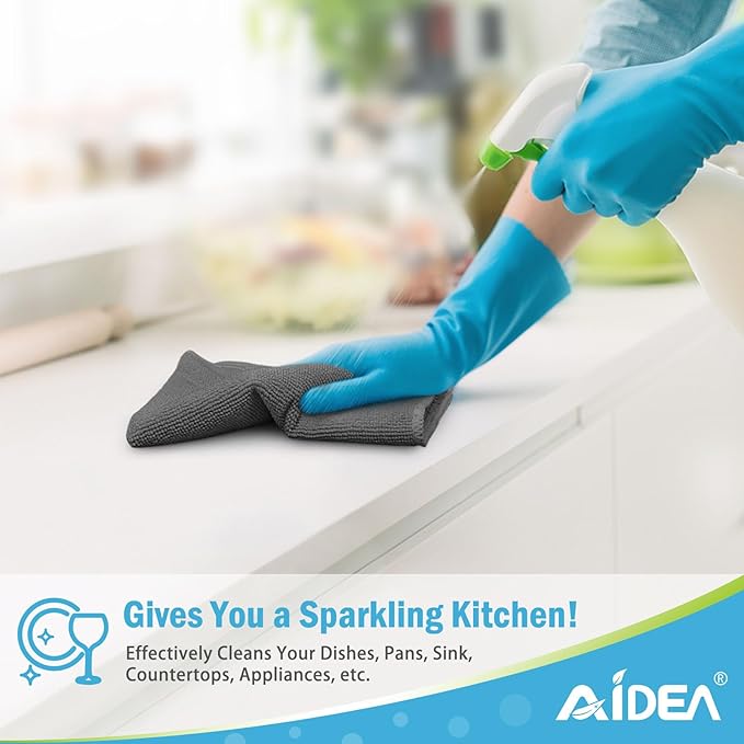 AIDEA Microfiber Cleaning Cloth-12PK, Soft Microfiber Towels