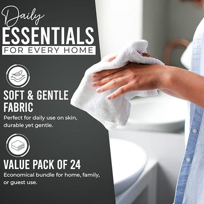 DAN RIVER 24 Pack Wash Cloths for Showering