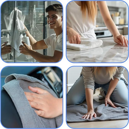 10 Packs Extra Large Microfiber Cleaning Cloth 30" x 20" Reusable Microfiber