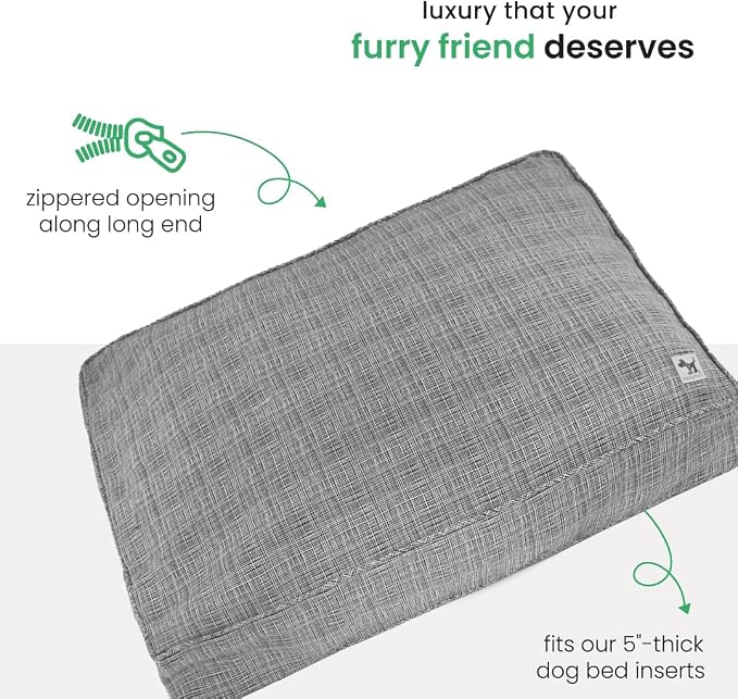 Molly Mutt River Dog Bed Duvet Cover, 100% Cotton Canvas Cover for Dog, Puppy, or Cat Bed, Durable, Washable, and Free of Harmful Chemicals, Small, 22"x27"x5"