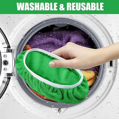 Reusable Microfiber Mop Pads Washable Wet & Dry Sweeping Cloths Mop Head