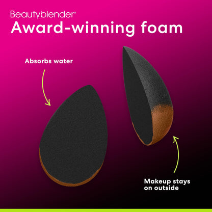 Beautyblender® | Original Pink Beauty Blender Makeup Sponge, Super-Soft Foam Easily Blends Foundations, Powders & Creams, Made in USA, Reusable, Washable, Streak Free Application, Vegan, Cruelty Free