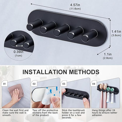 Electric Toothbrush Head Holder, Toothbrush Holders Wall Mounted, Adhesive