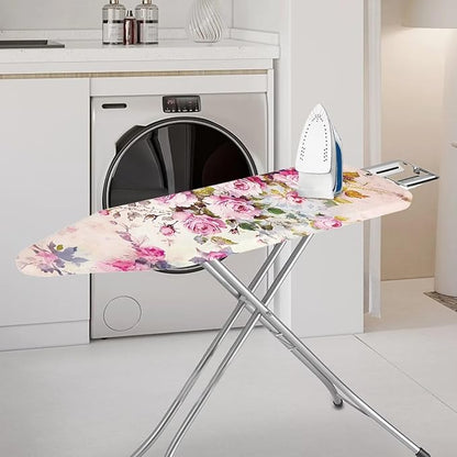Pink Flower Ironing Board Cover and Pad Iron Pad Covers Resist Scorching and