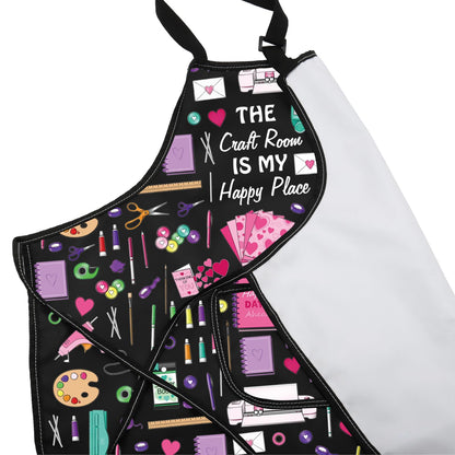 VAMSII Crafter Apron With Pockets Sewing Lover Gift DIY Hobby Gift (Crafting Love A)