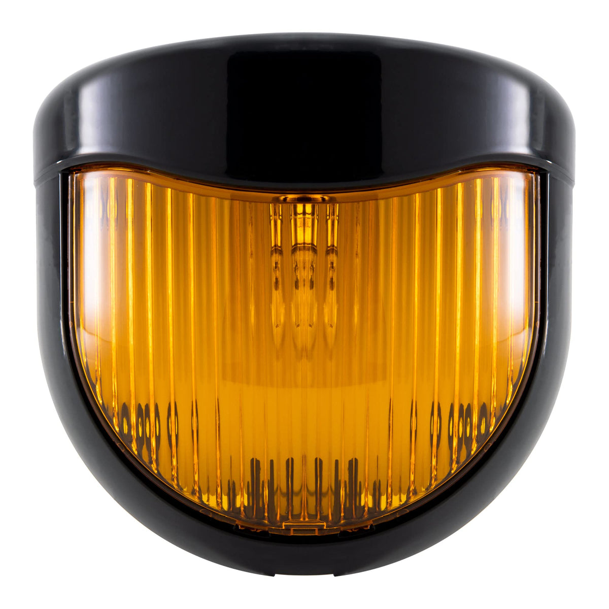 RecPro RV 12V Porch Light Fixture with Amber Lens, Black, Single, Model RP-1661 for Motorhomes, Campers, Trailers, 5th Wheels