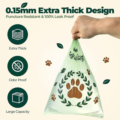 Certified Compostable Dog Poop Waste Bags-ASTM D6400&EN 13432 Compliant-270 Total Count,lavender fragrance Leakproof Dog Refill Rolls,15 Plant Based Compostable Poop Bags Per Roll (18 rolls)