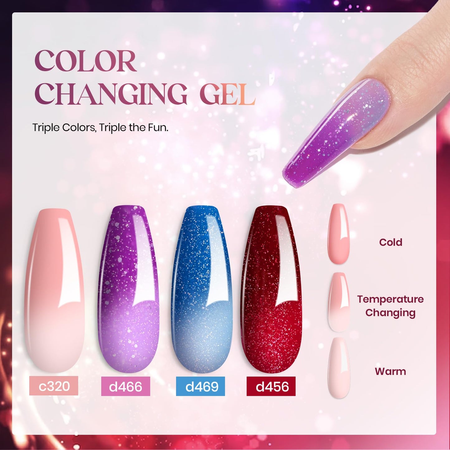 Beetles Halloween Gel Nail Polish - 39 Pcs Jelly Nail Set Glitter Changing Nail Polish Kit Treasure Box Collection with 3Pcs Base Matte and Glossy Top Soak Off Nails