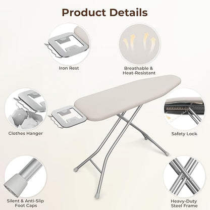 Yaheetech Foldable Ironing Board, Heavy Duty Iron Board