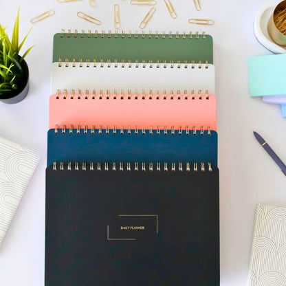 Merely Home Undated Daily Planner | 8.25” x 11.75” Work To-Do Notebook | ADHD Academic Organizer | Multi-Layout | Men and Women Planner | College Supplies | Evergreen | Landscape Layout