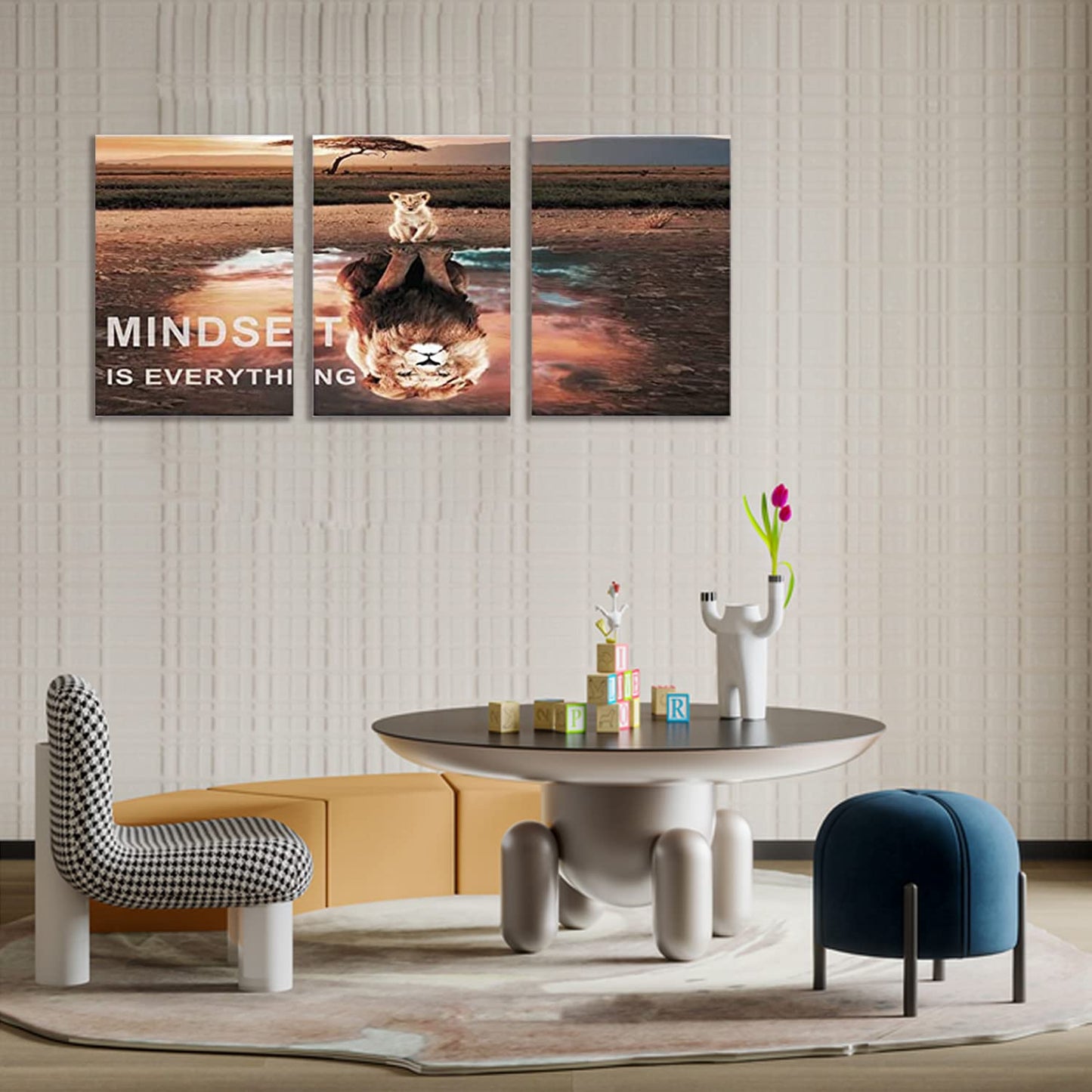 KAWAHONE Canvas Painting Wall Art, Grind Hustle Execution Motivational Wall Art Decoration Posters Prints for Living Room Bedroom, Office Decor, Gallery-Wrapped Canvas Art Set Framed Ready to Hang