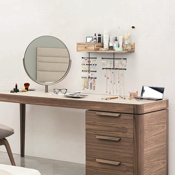 VINAEMO Jewelry Organizer Hanging Wall Mounted Jewelry Holder