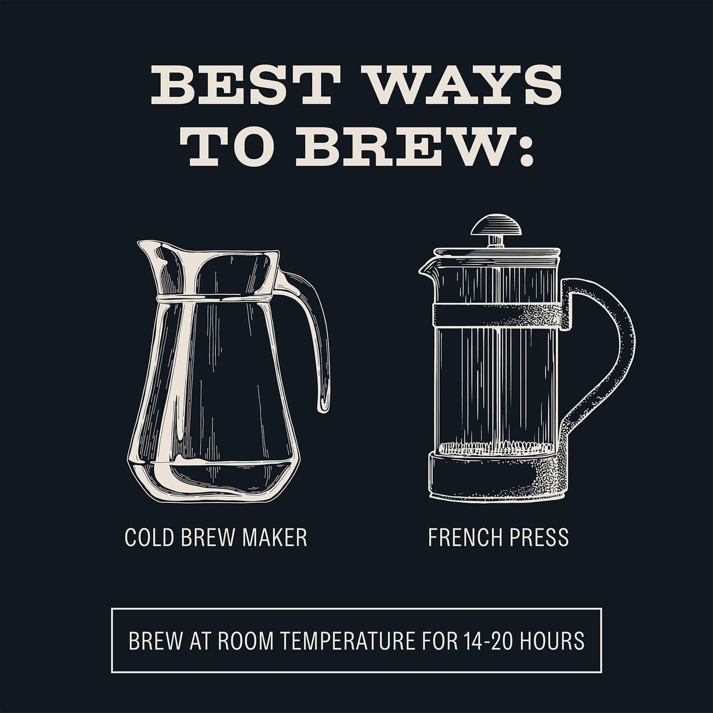Bizzy Cold Brew Coffee | Decaf Blend | Water Process | Coarse Ground Coffee | Micro Sifted | Specialty Grade | 100% Arabica | 1 LB