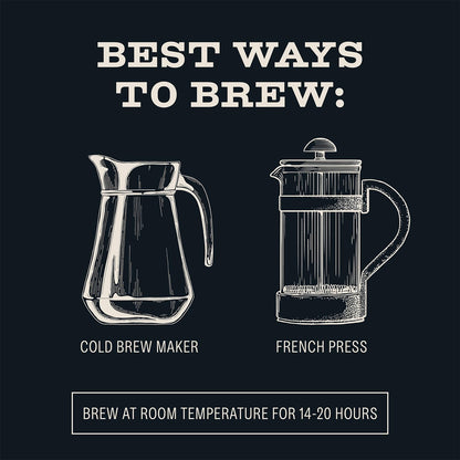 Bizzy Cold Brew Coffee | Decaf Blend | Water Process | Coarse Ground Coffee | Micro Sifted | Specialty Grade | 100% Arabica | 1 LB