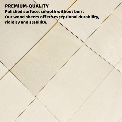 RMSPO 50 Pcs Wood Squares,4 x 4 Inch Unfinished Wood Crafts Woodsheet for Wooden DIY Ornaments Scrabble Tiles Engraving Home Decorations